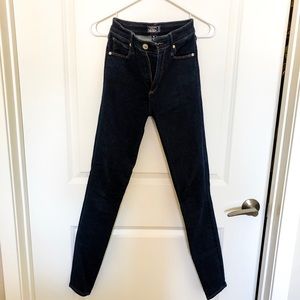 High Rise Dark Wash Skinny Jeans- Size 26, Long